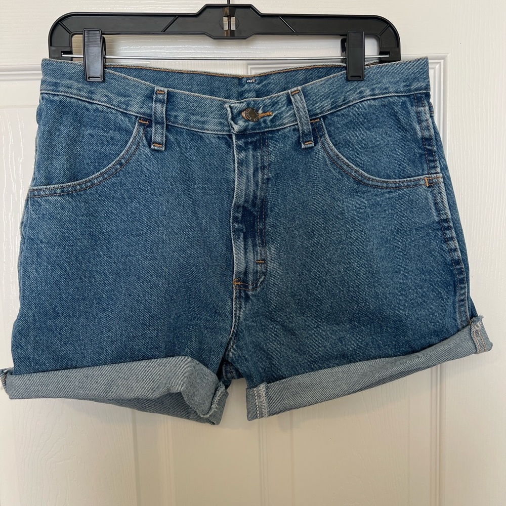 Rustler Denim Jean Shorts Cuffed Blue 32x30
